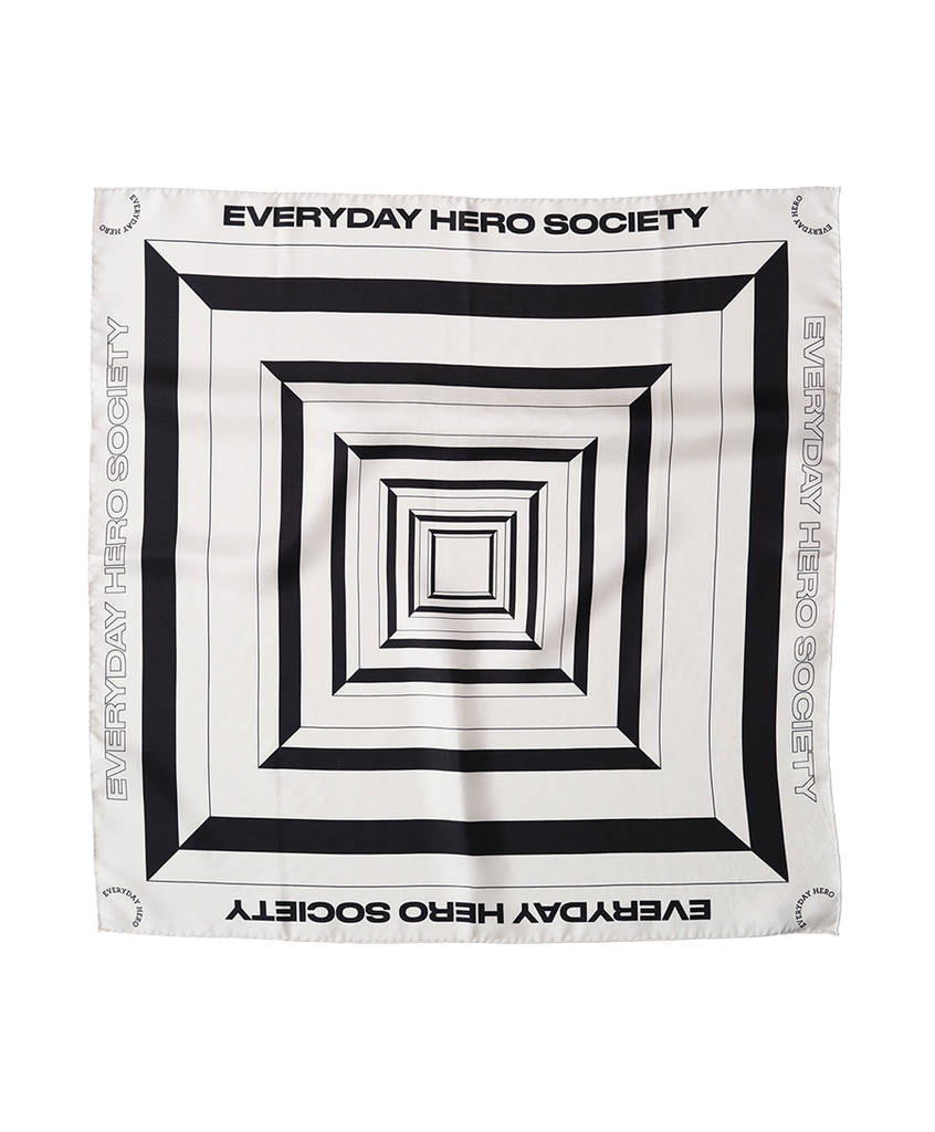 Society Scarf No.2 - Olympic White/Black - Everyday Hero 